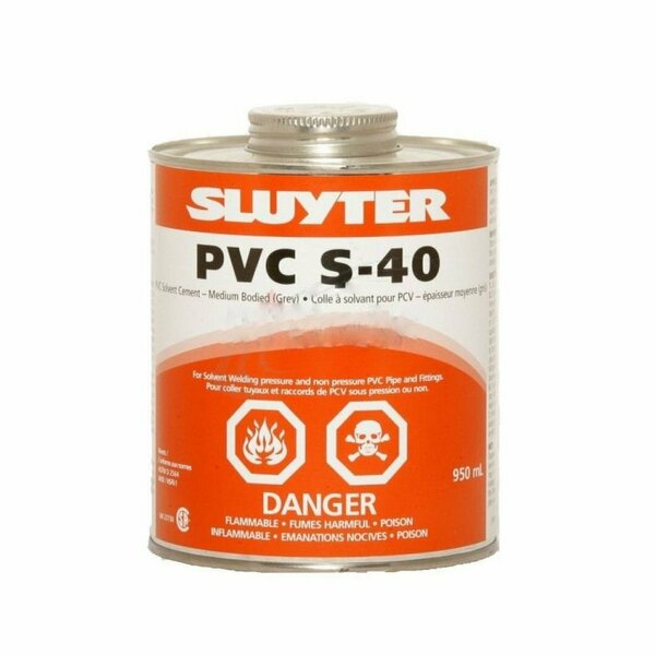 American Imaginations 0.55 lb. Grey PVC Cement with Dauber AI-38877